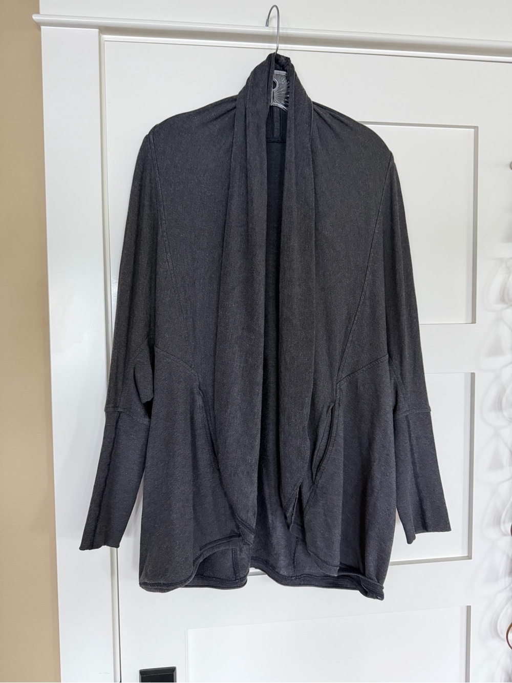 EUC Lululemon Dark Gray Open Front Drape Cardigan